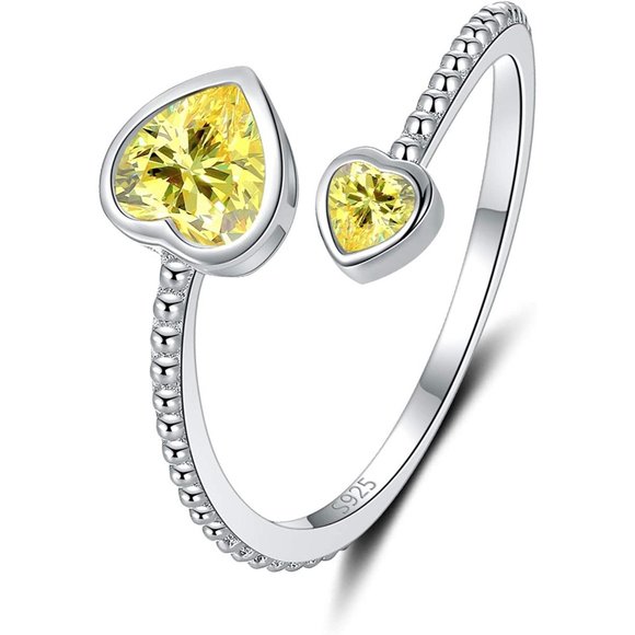 Step Forward Girls Ring 925 Sterling Silver Birthstone Rings for Women -… - Picture 1 of 16
